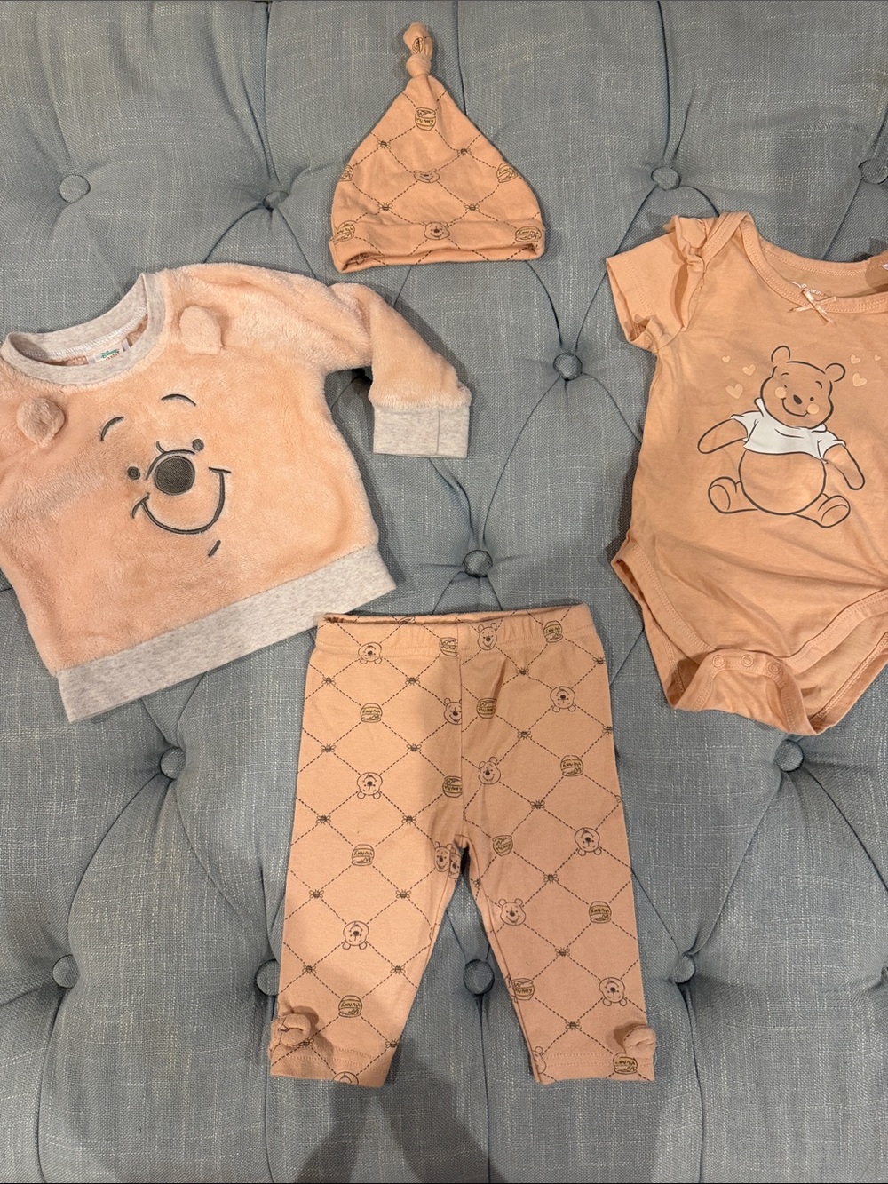 Disney Winnie the Pooh Peach Kids Matching Set
